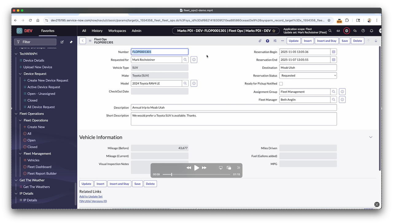 Thumbnail preview of Fleet Service Portal walkthrough
